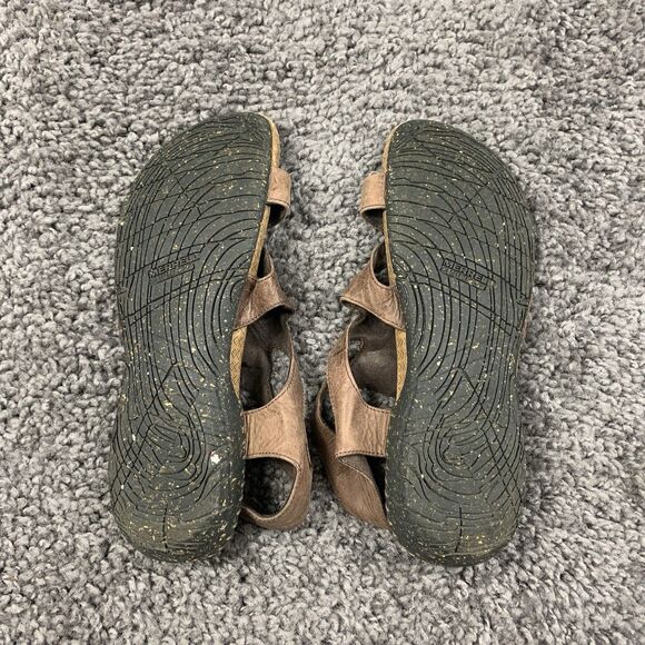 Merrrell Women Leather Sandals Gladiator Boho Brown Sz 6 - Picture 7 of 8